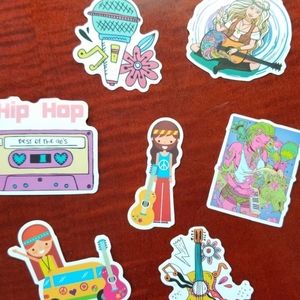 *Brand New!* 7 pc. Retro music sticker pack